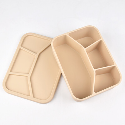 Cutie de prânz din silicon Cutie de prânz de calitate alimentară Cuptor cu microunde Încălzire specială Cutie de prânz În condiții de siguranță pentru congelator și cuptor Prânz pentru gustări și recipiente pentru alimente