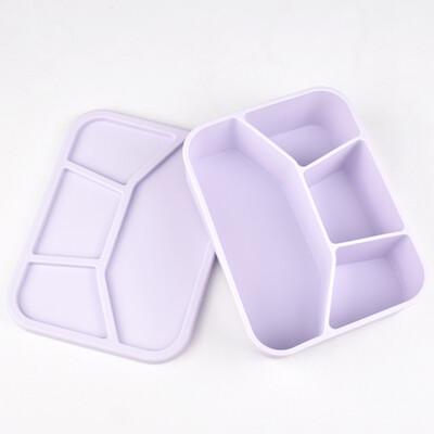 Cutie de prânz din silicon Cutie de prânz de calitate alimentară Cuptor cu microunde Încălzire specială Cutie de prânz În condiții de siguranță pentru congelator și cuptor Prânz pentru gustări și recipiente pentru alimente