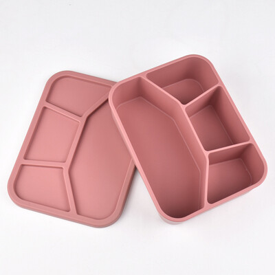 Cutie de prânz din silicon Cutie de prânz de calitate alimentară Cuptor cu microunde Încălzire specială Cutie de prânz În condiții de siguranță pentru congelator și cuptor Prânz pentru gustări și recipiente pentru alimente