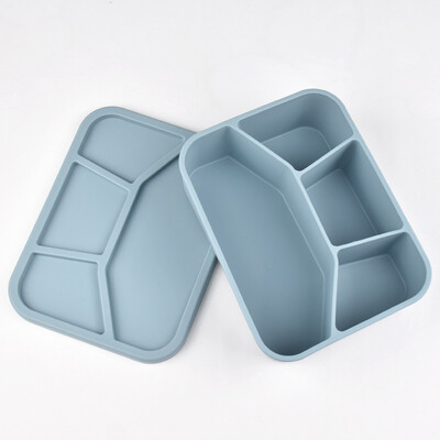 Cutie de prânz din silicon Cutie de prânz de calitate alimentară Cuptor cu microunde Încălzire specială Cutie de prânz În condiții de siguranță pentru congelator și cuptor Prânz pentru gustări și recipiente pentru alimente