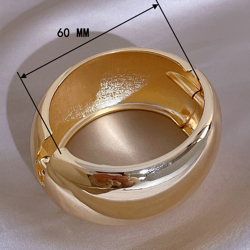 Punk modne metalne široko otvorene narukvice velike veličine za žene Statement Manžete od glatke legure Narukvice Nakit Femme dodaci