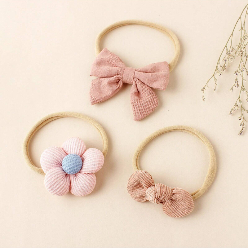 5 komada različitih dječjih traka za glavu u obliku cvijeta slatki i lijepi cvjetni dodatak za kosu dječja traka za glavu visoke elastičnosti