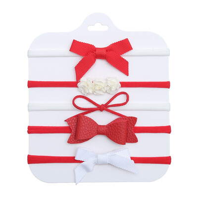 5kom/komplet Lažni cvjetovi Traka za glavu novorođenčeta Svjetlucave kožne mašne za kosu Najlonske trake Elastične trake Dodaci za vezivanje kose