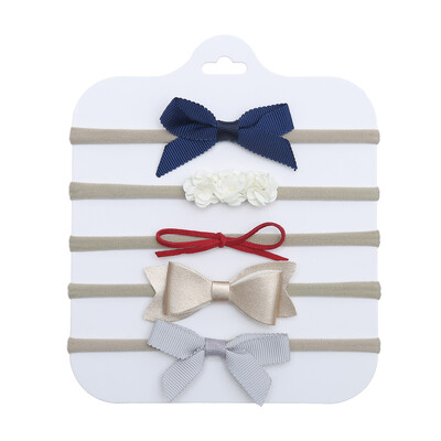 5kom/komplet Lažni cvjetovi Traka za glavu novorođenčeta Svjetlucave kožne mašne za kosu Najlonske trake Elastične trake Dodaci za vezivanje kose