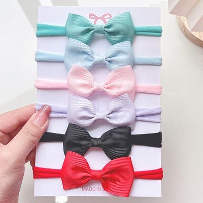 4/5/6 buc/set de culoare solidă pentru copii benzi elastice de păr pentru copii drăguț panglică cu fundiță bentiță pentru sugari fete accesorii de păr