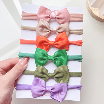 4/5/6 buc/set de culoare solidă pentru copii benzi elastice de păr pentru copii drăguț panglică cu fundiță bentiță pentru sugari fete accesorii de păr