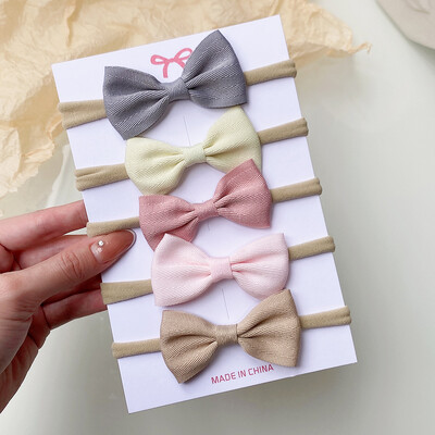 4/5/6 buc/set de culoare solidă pentru copii benzi elastice de păr pentru copii drăguț panglică cu fundiță bentiță pentru sugari fete accesorii de păr