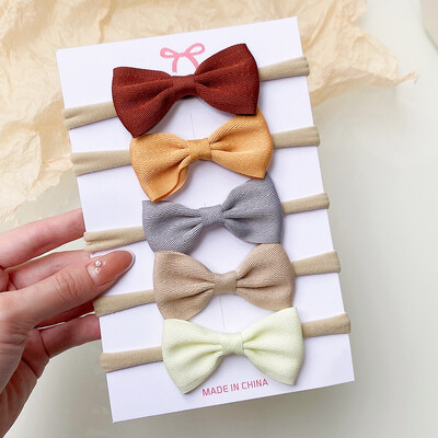 4/5/6 buc/set de culoare solidă pentru copii benzi elastice de păr pentru copii drăguț panglică cu fundiță bentiță pentru sugari fete accesorii de păr