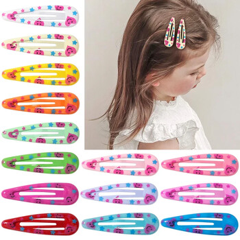 12/13/14Pcs Daisy BB Water Drop Hair Clips Άνοιξη Καλοκαίρι Φρούτα Παιδικά Hair Bangs Hairgripes Colorful Barrette Χονδρική