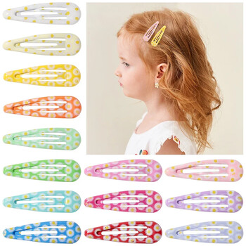 12/13/14Pcs Daisy BB Water Drop Hair Clips Άνοιξη Καλοκαίρι Φρούτα Παιδικά Hair Bangs Hairgripes Colorful Barrette Χονδρική