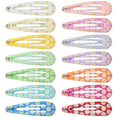 12/13/14 buc. Agrafe de păr Daisy BB Picătură de apă Fructe de primăvară, de vară, breton pentru păr, cleme de păr colorate, comandă cu ridicata