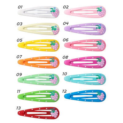 12/13/14 buc. Agrafe de păr Daisy BB Picătură de apă Fructe de primăvară, de vară, breton pentru păr, cleme de păr colorate, comandă cu ridicata