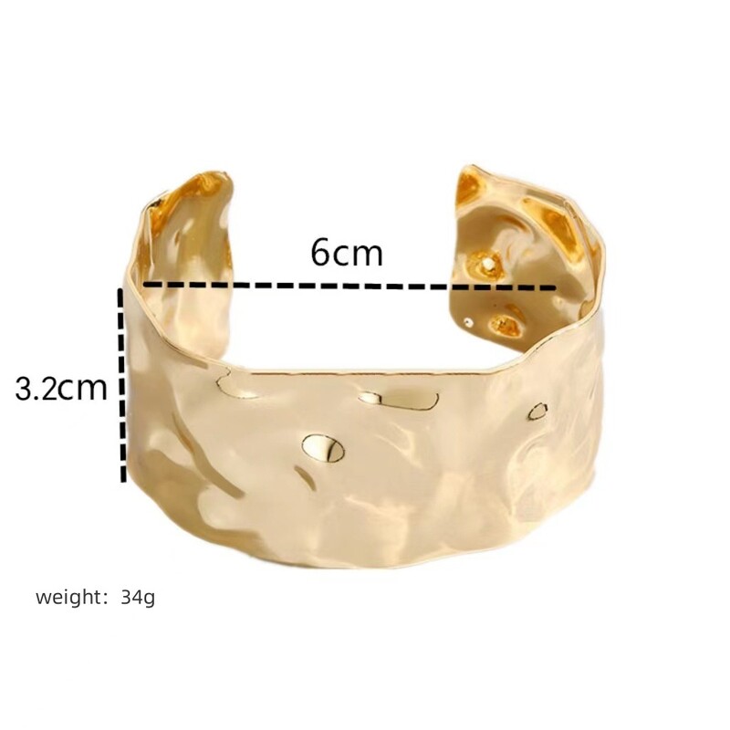 2024. Nove Punk Uworld teksturirane zlatne narukvice od nehrđajućeg čelika s podesivom manžetom i narukvicama s privjescima za žene Unikatni poklon nakita