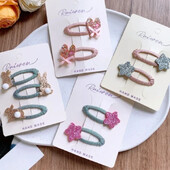 Slatki crtani zec Zvjezdica petokraka, kopča za kosu za djevojčice, kopča sa šiškama sa strane, slomljena kosa, BB kopča, dodaci za kosu za bebe