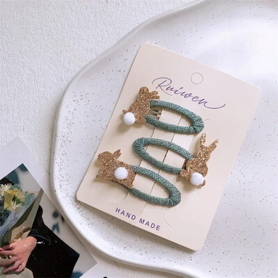 Slatki crtani zec Zvjezdica petokraka, kopča za kosu za djevojčice, kopča sa šiškama sa strane, slomljena kosa, BB kopča, dodaci za kosu za bebe