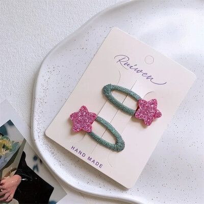 Slatki crtani zec Zvjezdica petokraka, kopča za kosu za djevojčice, kopča sa šiškama sa strane, slomljena kosa, BB kopča, dodaci za kosu za bebe