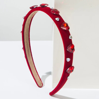 Valentinovo, ružičasta barokna traka za glavu s punim dijamantima Sweet Date Dodaci za kosu