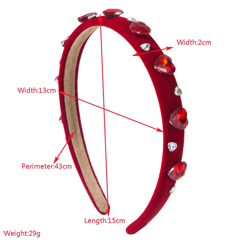 Valentinovo, ružičasta barokna traka za glavu s punim dijamantima Sweet Date Dodaci za kosu