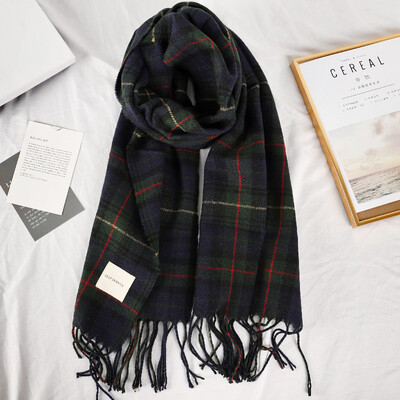 Eșarfă de iarnă în carouri Esarfe pentru gât pentru femei Esarfe ocazionale de modă șal și împachetări pentru femei de cașmir Bufandas Hombre