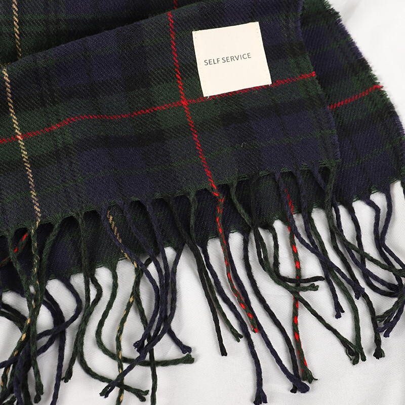 Eșarfă de iarnă în carouri Esarfe pentru gât pentru femei Esarfe ocazionale de modă șal și împachetări pentru femei de cașmir Bufandas Hombre