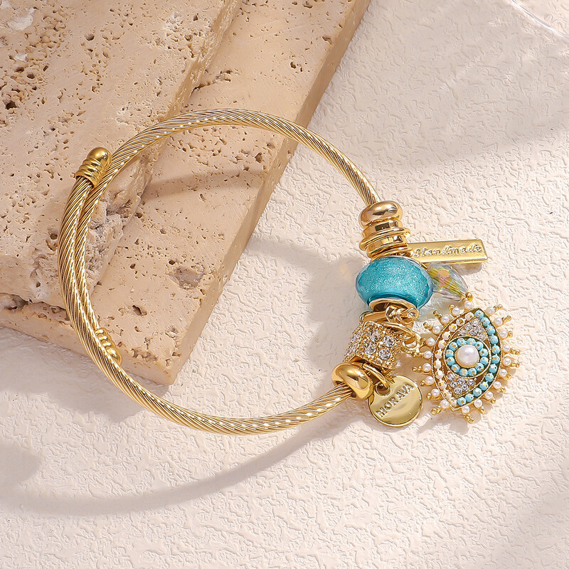 1 buc. Brățară de ochi al diavolului, cu mărgele, bijuterii, potrivite pentru întâlnire, petrecere, cadou de festival.