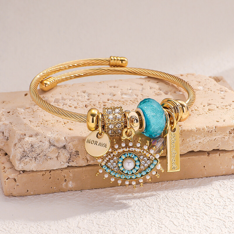 1 buc. Brățară de ochi al diavolului, cu mărgele, bijuterii, potrivite pentru întâlnire, petrecere, cadou de festival.