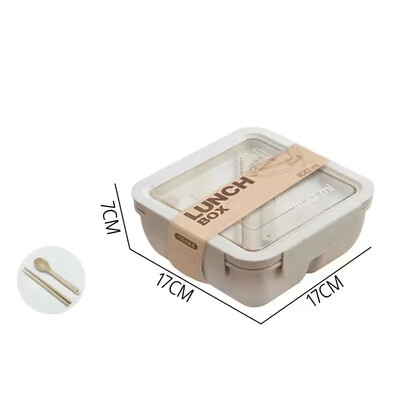 850/1100ML пшенична слама кутия за обяд Бенто кутия Микровълнова фурна Ученици с капак столова проста кутия за обяд правоъгълна преносима