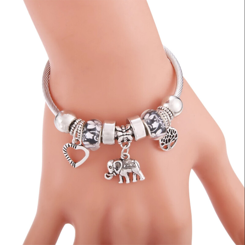 1 buc. Brățară cheie elefant cu mărgele cu mărgele pentru petrecere, petrecere, petrecere, cadou
