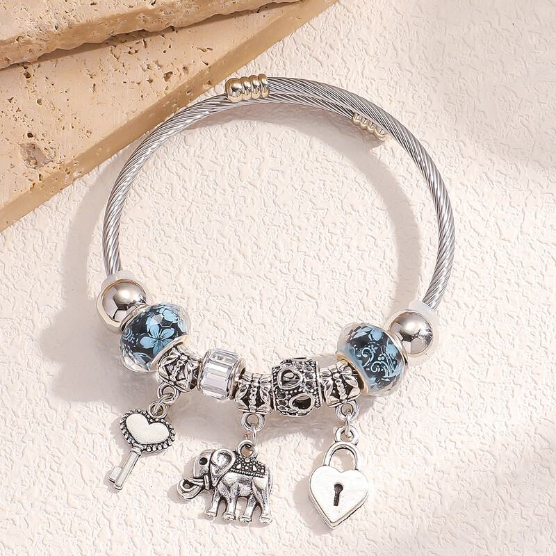 1 buc. Brățară cheie elefant cu mărgele cu mărgele pentru petrecere, petrecere, petrecere, cadou