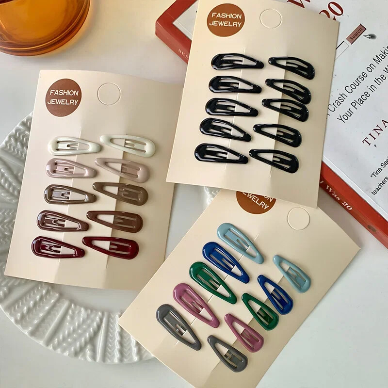 10 buc/pungă Agrafe de păr în formă de picătură de apă de culoare bomboană dulce pentru fete Agrafe de păr BB Agrafe Accesorii pentru păr pentru copii