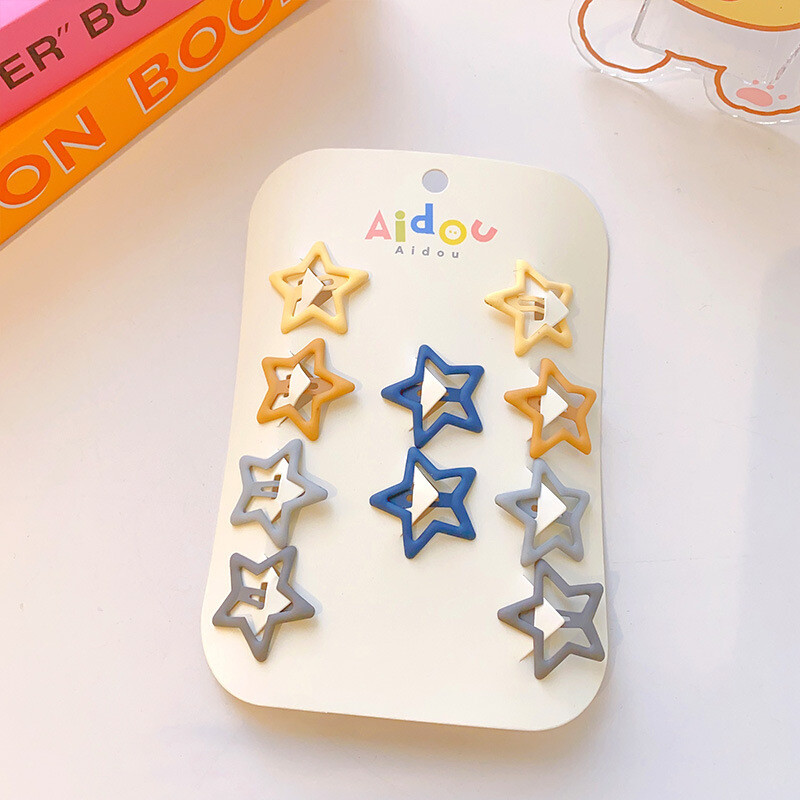 10kom/set šarene zvjezdane kopče za kosu za djevojčice, svjetlucave metalne kopče, BB kopča, ukosnice, pokrivala za glavu, dodaci za ukosnice za dojenčad, djecu