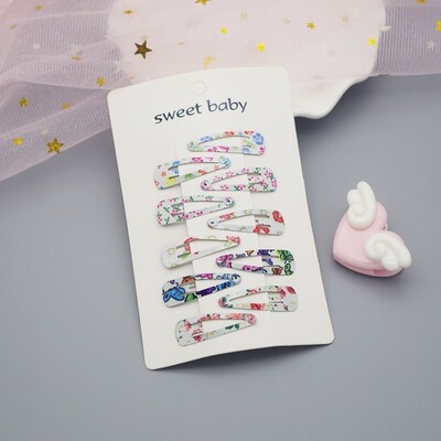 10 KOM. Novi lijepi crtići u obliku srca, metalni slatkiši, ukosnice za djevojčice, kopče za kosu, dječja pokrivala za glavu, dječji dodaci, BB kopče za bebe