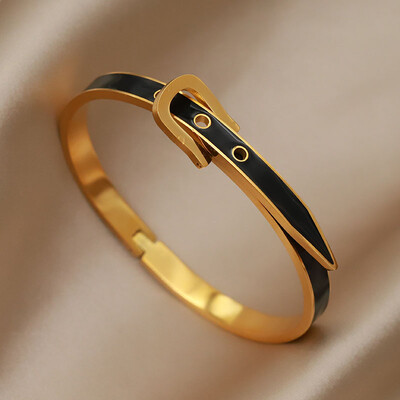 Brățări și brățări clasice cu flori din metal din oțel inoxidabil pentru femei Bijuterii de marcă de modă Accesorii pentru brățări delicate cu arc