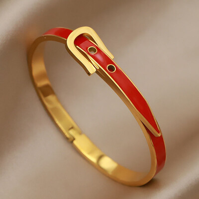 Brățări și brățări clasice cu flori din metal din oțel inoxidabil pentru femei Bijuterii de marcă de modă Accesorii pentru brățări delicate cu arc