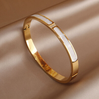 Brățări și brățări clasice cu flori din metal din oțel inoxidabil pentru femei Bijuterii de marcă de modă Accesorii pentru brățări delicate cu arc