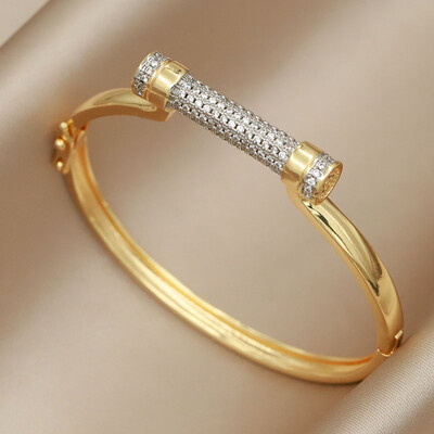 Design clasic Brățări cu bară de cristal complet pentru femei Bijuterii de marcă de modă Brățară din zirconiu Accesorii pentru petreceri
