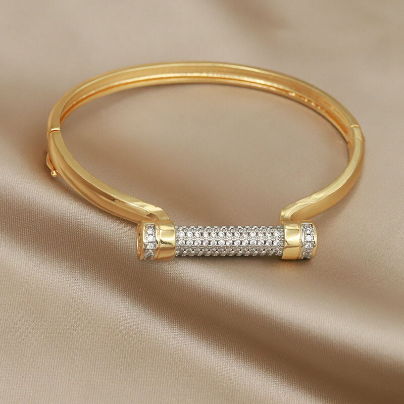 Design clasic Brățări cu bară de cristal complet pentru femei Bijuterii de marcă de modă Brățară din zirconiu Accesorii pentru petreceri