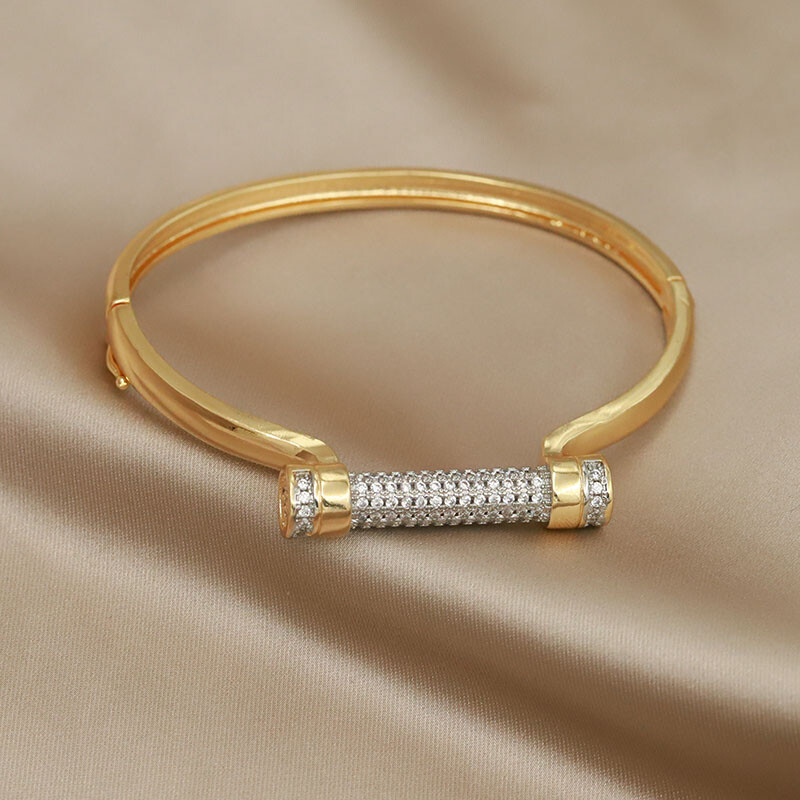 Design clasic Brățări cu bară de cristal complet pentru femei Bijuterii de marcă de modă Brățară din zirconiu Accesorii pentru petreceri