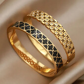 Oțel inoxidabil Metal Ulei Stil simplu Brățări și brățări pentru femei Bijuterii de marcă de modă Accesorii elegante