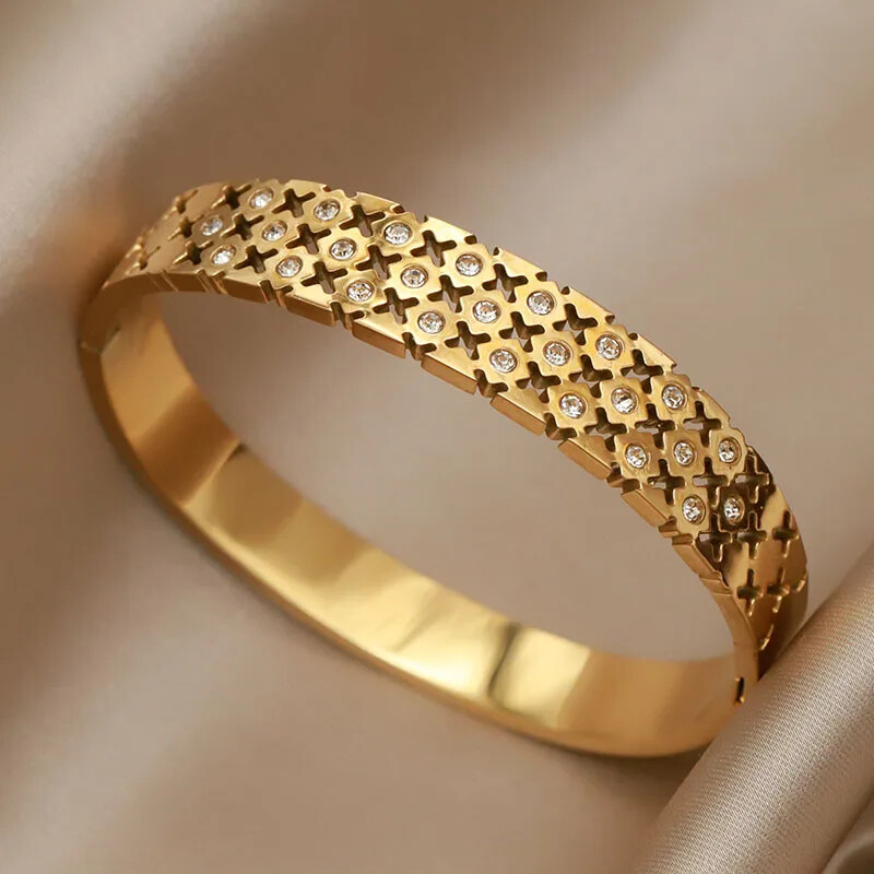 Oțel inoxidabil Metal Ulei Stil simplu Brățări și brățări pentru femei Bijuterii de marcă de modă Accesorii elegante