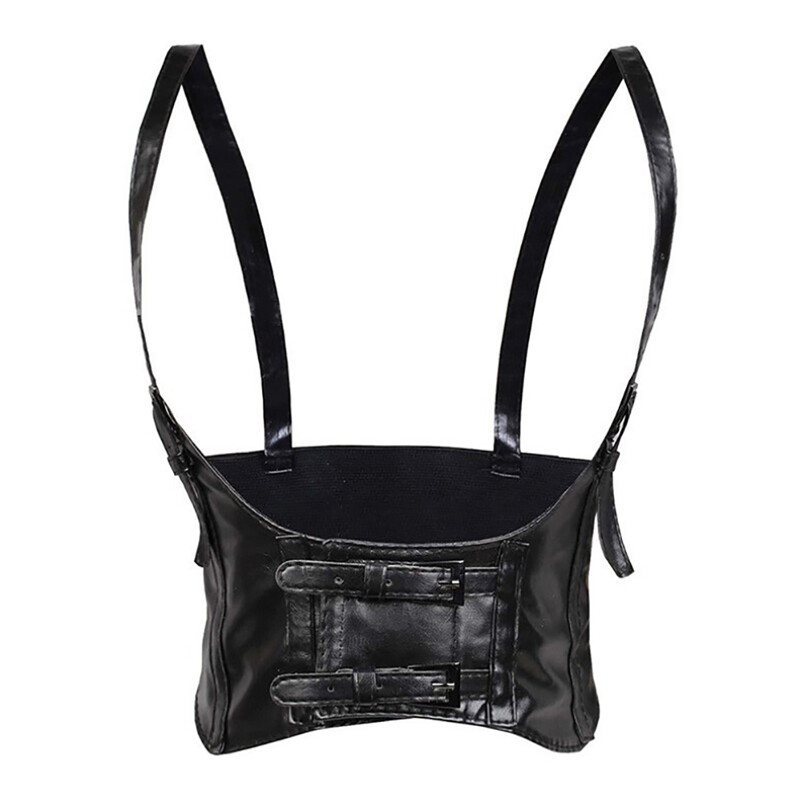 Femei din piele sexy cu bandă lată elastică centură Waspie Corset Cinch Underbust