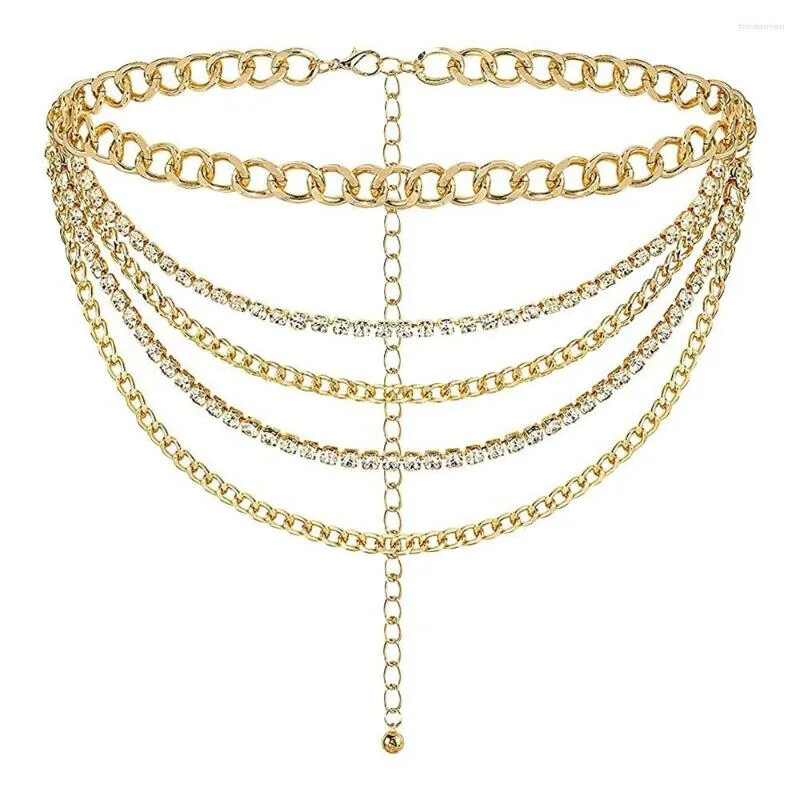 Lanț cu strasuri punk cu mai multe straturi, pantaloni de blugi, femei, bărbați, brelocuri gotice, cârlig pentru talie, îmbrăcăminte, accesorii estetice