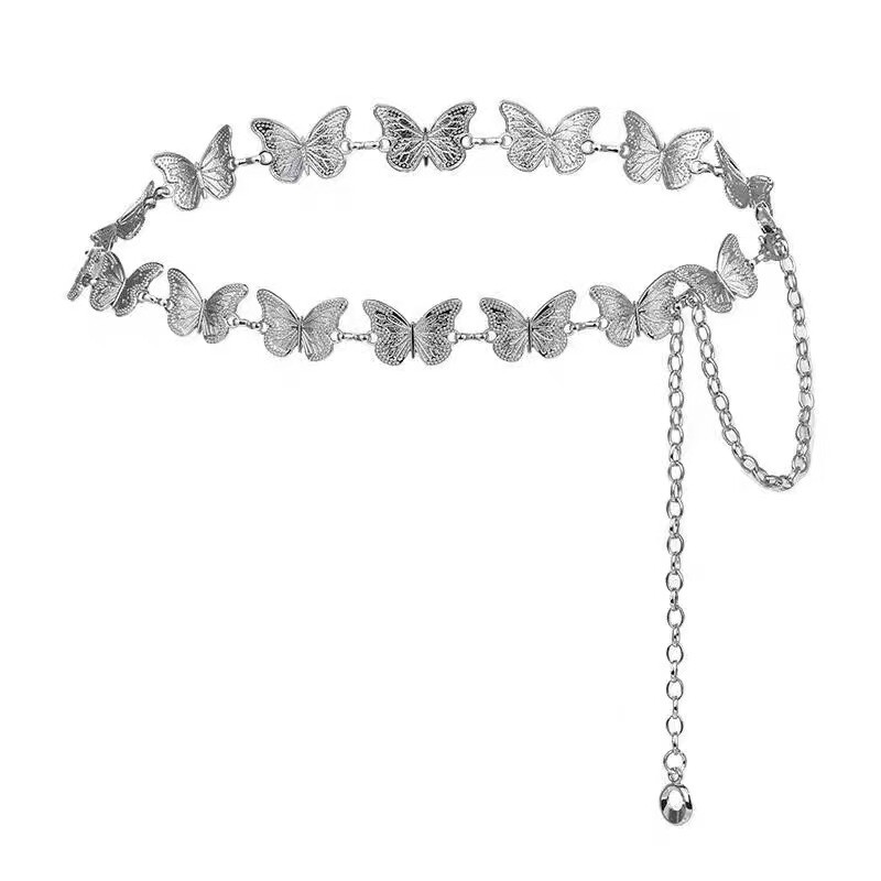 Lanț de corp cu talie fluture la modă și de ultimă generație, potrivit pentru petrecere și ținută zilnică, combinat cu rochii formale și blugi