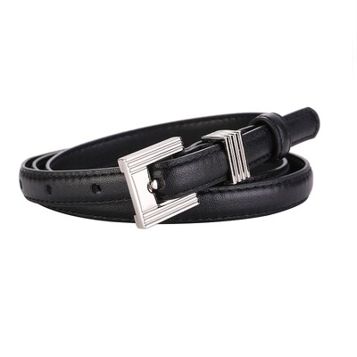 Modni tanki remeni za žene Tanki kožni remeni za haljine Vintage ženski remen Ženski remeni za traperice Zlatna/srebrna kopča pojas