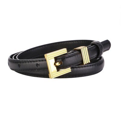 Modni tanki remeni za žene Tanki kožni remeni za haljine Vintage ženski remen Ženski remeni za traperice Zlatna/srebrna kopča pojas