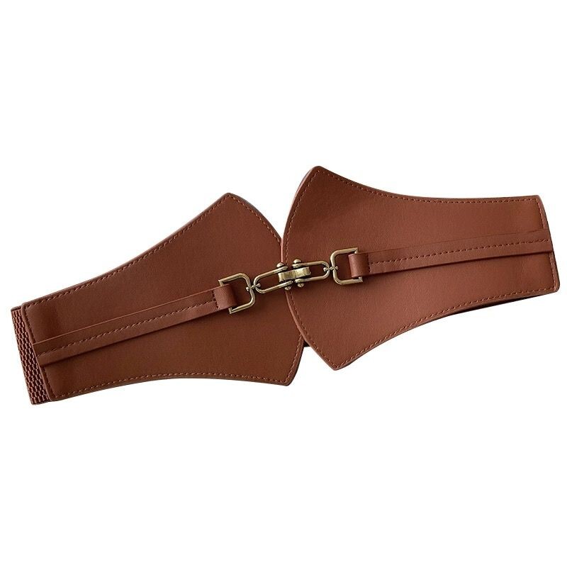 Husa de talie decor de dama cu fusta centura lata neagra europeana si americana Versiunea coreeana centura de talie practica versatila