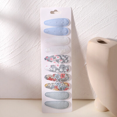 6/10 bucăți agrafe de păr cu imprimeu la modă cu gem de hârtie, picătură de apă pentru fete, clemă BB pentru păr, făcută manual, accesorii pentru păr pentru copii