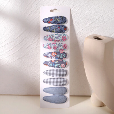 6/10 bucăți agrafe de păr cu imprimeu la modă cu gem de hârtie, picătură de apă pentru fete, clemă BB pentru păr, făcută manual, accesorii pentru păr pentru copii