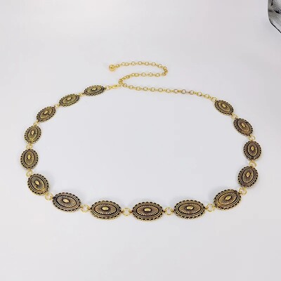 Dodaci za lanac oko struka u etničkom stilu Boemski svestrani remen ženska haljina vrhunska haljina s metalnim retro pojasom