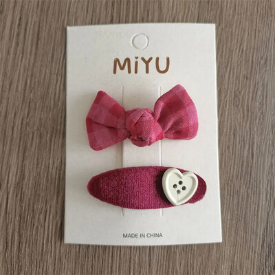 Coreeană New Rose Bowkont Fete Copii Agrafe de păr Dulci versatilă Copii BB Button Clips Temperament simplu Crăciun pentru cap pentru bebeluș